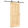 Puerta corredera con herrajes madera maciza de pino 90x210 cm de vidaXL, Puertas - Ref: Foro24-3203053, Precio: 203,09 €, Des...