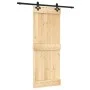 Schiebetür mit Beschlägen aus massivem Kiefernholz 80x210 cm von vidaXL, Türen - Ref: Foro24-3203125, Preis: 166,28 €, Rabatt: %