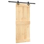 Schiebetür mit Beschlägen aus massivem Kiefernholz 85x210 cm von vidaXL, Türen - Ref: Foro24-3203126, Preis: 168,21 €, Rabatt: %