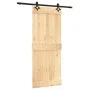 Sliding door with solid pine wood hardware 85x210 cm by vidaXL, Doors - Ref: Foro24-3203126, Price: 165,43 €, Discount: %