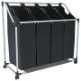 Laundry sorter with 4 bags in gray and black color. by vidaXL, Laundry baskets - Ref: Foro24-240367, Price: 38,60 €, Discount: %