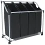 Laundry sorter with 4 bags in gray and black color. by vidaXL, Laundry baskets - Ref: Foro24-240367, Price: 37,97 €, Discount: %