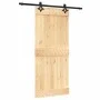 Puerta corredera con herrajes madera maciza de pino 90x210 cm de vidaXL, Puertas - Ref: Foro24-3203127, Precio: 186,79 €, Des...