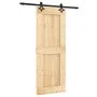 Schiebetür mit Beschlägen aus massivem Kiefernholz 80x210 cm von vidaXL, Türen - Ref: Foro24-3203129, Preis: 192,91 €, Rabatt: %
