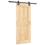Sliding door with solid pine wood hardware 85x210 cm by vidaXL, Doors - Ref: Foro24-3203130, Price: 194,36 €, Discount: %
