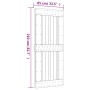 Schiebetür mit Beschlägen aus massivem Kiefernholz 85x210 cm von vidaXL, Türen - Ref: Foro24-3203130, Preis: 194,64 €, Rabatt: %
