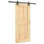 Schiebetür mit Beschlägen aus massivem Kiefernholz, 90 x 210 cm von vidaXL, Türen - Ref: Foro24-3203131, Preis: 202,14 €, Rab...