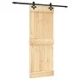 Puerta corredera con herrajes madera maciza de pino 80x210 cm de vidaXL, Puertas - Ref: Foro24-3203140, Precio: 168,14 €, Des...