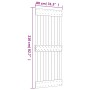 Puerta corredera con herrajes madera maciza de pino 80x210 cm von vidaXL, Türen - Ref: Foro24-3203140, Preis: 171,43 €, Rabat...