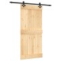 Puerta corredera con herrajes madera maciza de pino 95x210 cm de vidaXL, Puertas - Ref: Foro24-3203143, Precio: 185,30 €, Des...