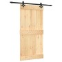 Schiebetür mit Beschlägen aus massivem Kiefernholz, 100 x 210 cm von vidaXL, Türen - Ref: Foro24-3203144, Preis: 219,82 €, Ra...