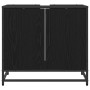 Gabinete de Lavabo para Baño Roble Negro 65 x 33 x 60 cm