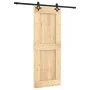 Puerta corredera con herrajes madera maciza de pino 80x210 cm de vidaXL, Puertas - Ref: Foro24-3203146, Precio: 192,93 €, Des...