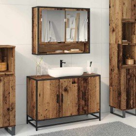 Gabinete de Lavabo para Baño Madera vieja 90 x 33 x 60 cm