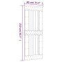 Schiebetür mit Beschlägen aus massivem Kiefernholz 80x210 cm von vidaXL, Türen - Ref: Foro24-3203146, Preis: 194,98 €, Rabatt: %