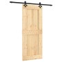 Schiebetür mit Beschlägen aus massivem Kiefernholz 85x210 cm von vidaXL, Türen - Ref: Foro24-3203147, Preis: 193,20 €, Rabatt: %