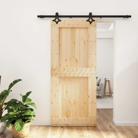 Sliding door with solid pine wood fittings 90x210 cm by vidaXL, Doors - Ref: Foro24-3203148, Price: 200,64 €, Discount: %