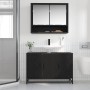 Gabinete de Lavabo para Baño Roble negro 90 x 33 x 60 cm