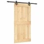 Puerta corredera con herrajes madera maciza de pino 100x210 cm de vidaXL, Puertas - Ref: Foro24-3203150, Precio: 210,07 €, De...