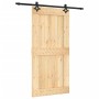 Schiebetür mit Beschlägen aus massivem Kiefernholz, 100 x 210 cm von vidaXL, Türen - Ref: Foro24-3203150, Preis: 223,18 €, Ra...