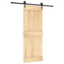 Schiebetür mit Beschlägen aus massivem Kiefernholz 80x210 cm von vidaXL, Türen - Ref: Foro24-3203200, Preis: 156,79 €, Rabatt: %