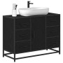 Gabinete de Lavabo para Baño Roble negro 80 x 33 x 60 cm
