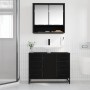 Gabinete de Lavabo para Baño Roble negro 80 x 33 x 60 cm