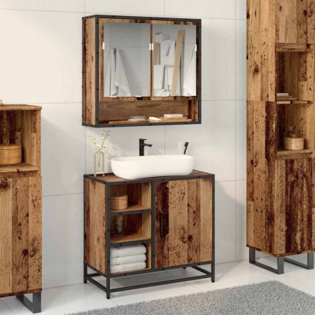 Gabinete de Lavabo para Baño Madera vieja 65 x 33 x 60 cm