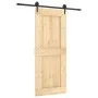 Schiebetür mit Beschlägen aus massivem Kiefernholz, 85 x 210 cm von vidaXL, Türen - Ref: Foro24-3203205, Preis: 180,05 €, Rab...