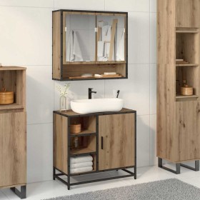 Gabinete de Lavabo para Baño Roble artisan 65 x 33 x 60 cm
