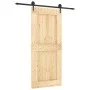 Schiebetür mit Beschlägen aus massivem Kiefernholz, 90 x 210 cm von vidaXL, Türen - Ref: Foro24-3203206, Preis: 183,82 €, Rab...