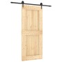 Schiebetür mit Beschlägen aus massivem Kiefernholz, 90 x 210 cm von vidaXL, Türen - Ref: Foro24-3203206, Preis: 187,50 €, Rab...
