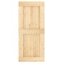 Schiebetür mit Beschlägen aus massivem Kiefernholz, 90 x 210 cm von vidaXL, Türen - Ref: Foro24-3203206, Preis: 187,50 €, Rab...