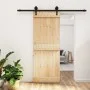 Puerta corredera con herrajes madera maciza de pino 80x210 cm by vidaXL, Doors - Ref: Foro24-3203231, Price: 155,17 €, Discou...