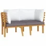 2-seater garden sofa with acacia solid wood cushions by vidaXL, Modular outdoor sofas - Ref: Foro24-316264, Price: 147,90 €, ...