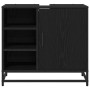 Gabinete de Lavabo para Baño Roble negro 65 x 33 x 60 cm