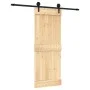 Puerta corredera con herrajes madera maciza de pino 80x210 cm by vidaXL, Doors - Ref: Foro24-3203231, Price: 155,17 €, Discou...