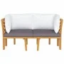 2-seater garden sofa with acacia solid wood cushions by vidaXL, Modular outdoor sofas - Ref: Foro24-316264, Price: 147,90 €, ...