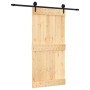 Puerta corredera con herrajes madera maciza de pino 100x210 cm de vidaXL, Puertas - Ref: Foro24-3203235, Precio: 206,50 €, De...