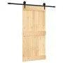 Puerta corredera con herrajes madera maciza de pino 100x210 cm de vidaXL, Puertas - Ref: Foro24-3203235, Precio: 199,63 €, De...