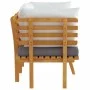 2-seater garden sofa with acacia solid wood cushions by vidaXL, Modular outdoor sofas - Ref: Foro24-316264, Price: 147,90 €, ...