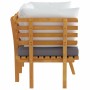 2-Sitzer-Gartensofa mit Kissen aus massivem Akazienholz von vidaXL, Modulare Sofas für den Außenbereich - Ref: Foro24-316264,...