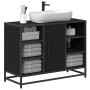 Gabinete de Lavabo para Baño Roble negro 80 x 33 x 60 cm
