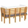 2-seater garden sofa with acacia solid wood cushions by vidaXL, Modular outdoor sofas - Ref: Foro24-316264, Price: 147,90 €, ...