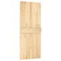 Puerta corredera con herrajes madera maciza de pino 85x210 cm von vidaXL, Türen - Ref: Foro24-3203238, Preis: 180,60 €, Rabat...
