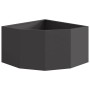 Macetero de Esquina Negro 60 x 60 x 35 cm Acero