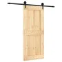Schiebetür mit massiven Kiefernhölzern und Beschlägen, 90x210 cm. von vidaXL, Türen - Ref: Foro24-3203239, Preis: 188,34 €, R...