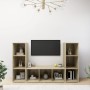 Muebles de salón 3 piezas madera de ingeniería roble Sonoma