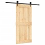 Schiebetür mit Beschlägen aus massivem Kiefernholz, 95 x 210 cm von vidaXL, Türen - Ref: Foro24-3203240, Preis: 184,46 €, Rab...