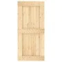Schiebetür mit Beschlägen aus massivem Kiefernholz, 95 x 210 cm von vidaXL, Türen - Ref: Foro24-3203240, Preis: 183,84 €, Rab...